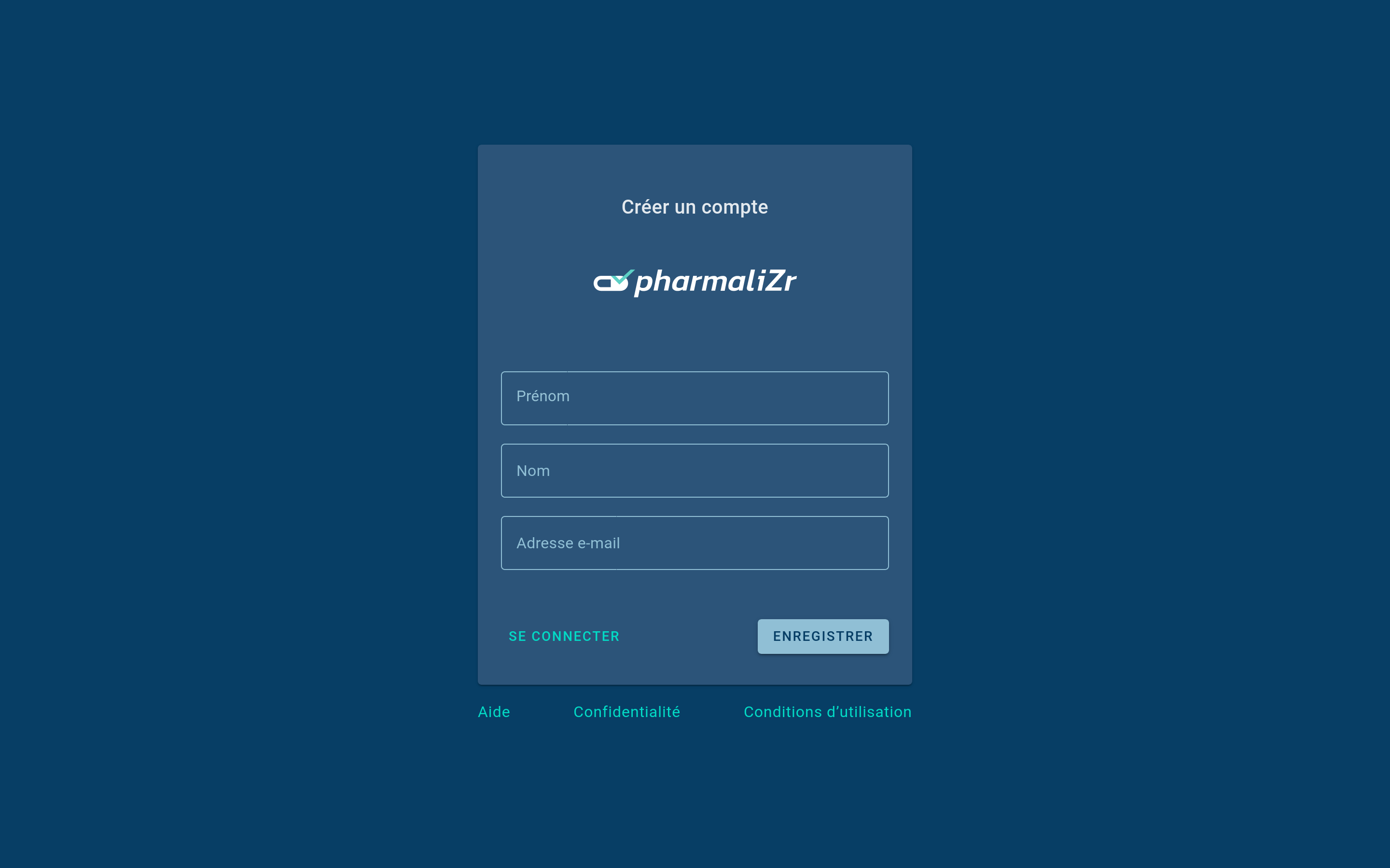 Informations nécessaires à la création du compte de sérialisation PharmaliZr